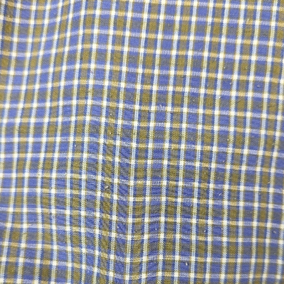 Les Ailes de la Mode Blue Checkered Button-Up Shirt – Vintage 90s – Size L - Picture 9 of 9